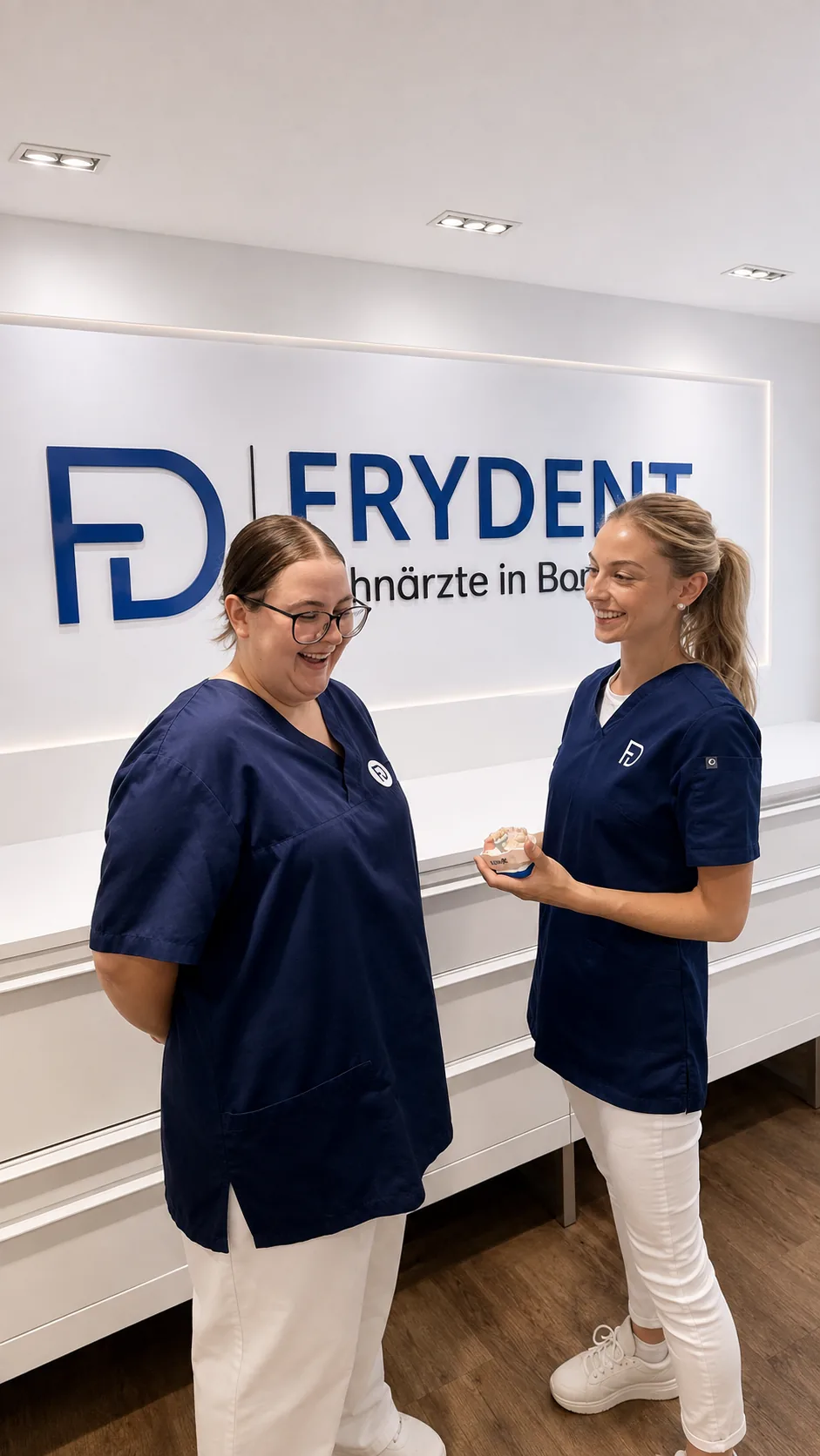 Kiara Keller an ihrem ersten Arbeitstag bei FRYDENT